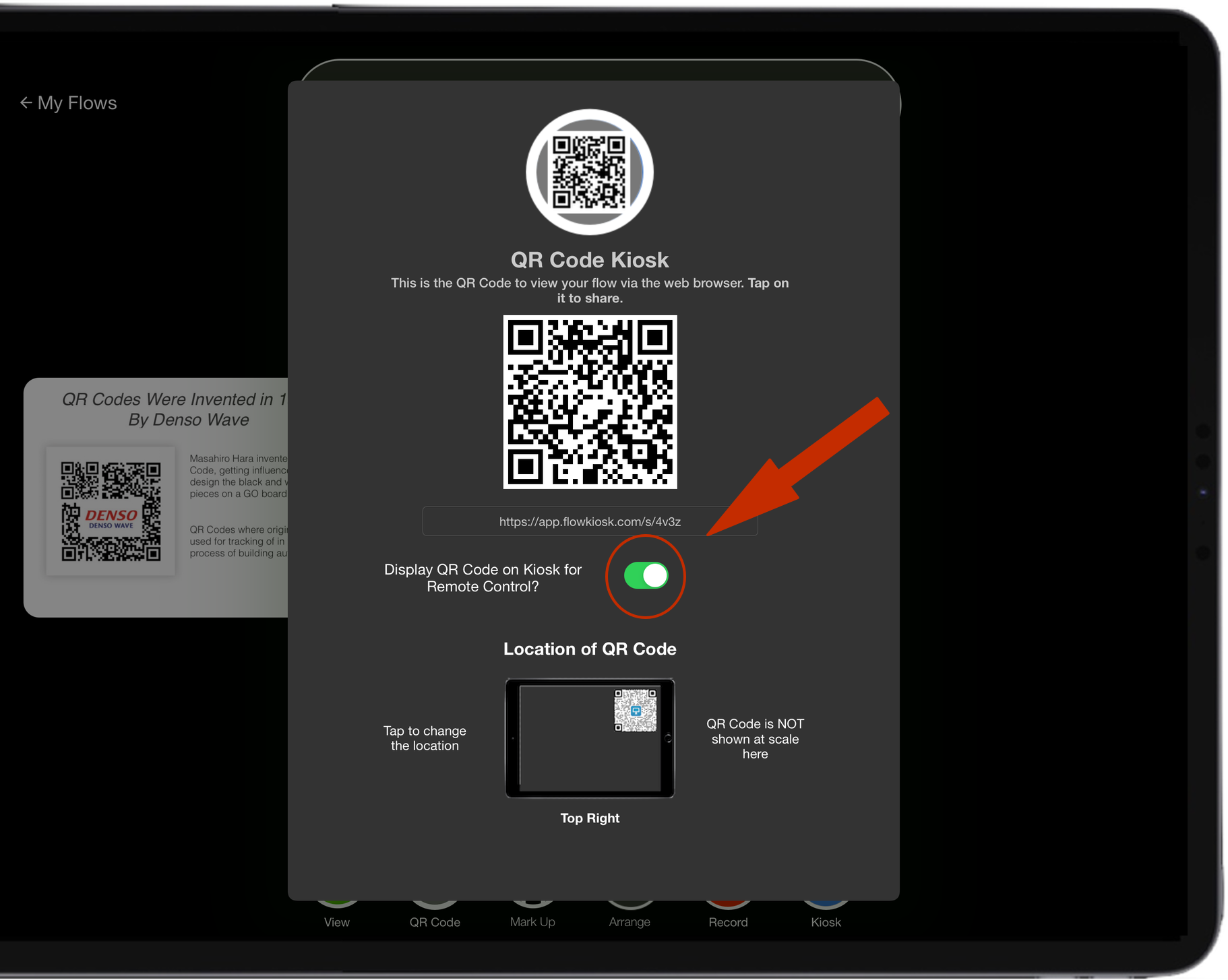 qr-code-kiosk-display-settings